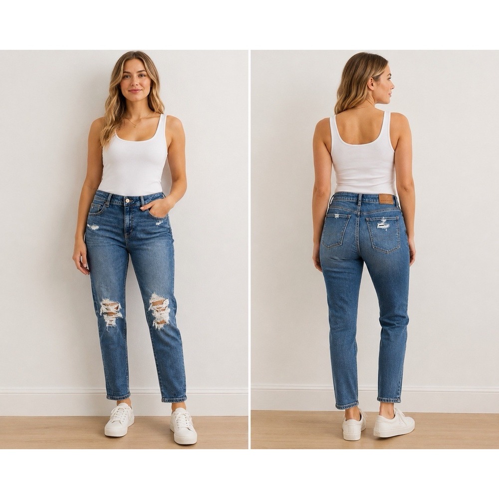 American Eagle Outfitters High Rise Jeggings  Next Level Stretch 16R Distressed‎